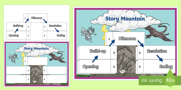 Story Mountain For Ks2 Plan For A Fantasy Story A son and his father were walking on the mountains. story mountain for ks2 plan for a