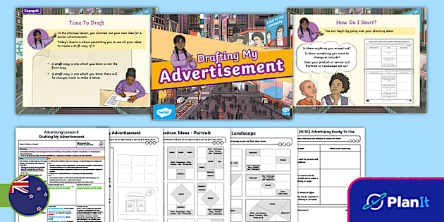 Supporting students to draft an original advertisement.