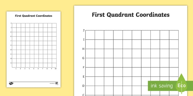 coordinate graph quadrant 1