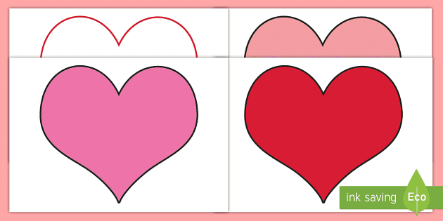 love heart shape templates display resources