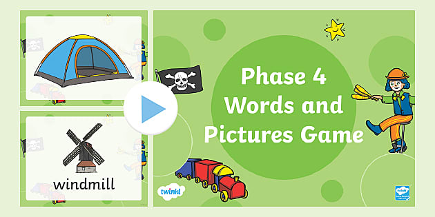 Words and Pictures Game  Phase 4 Phonics (teacher made)