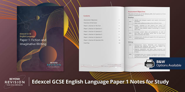 Edexcel GCSE English Language Paper 1 Revision Booklet