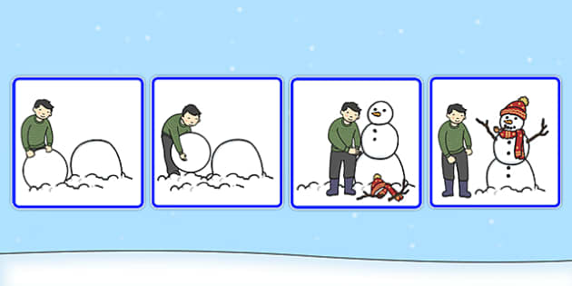 Snowman Sequencing Cards Printable (teacher made)