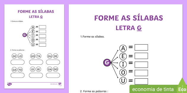 Familia silabica do x worksheet