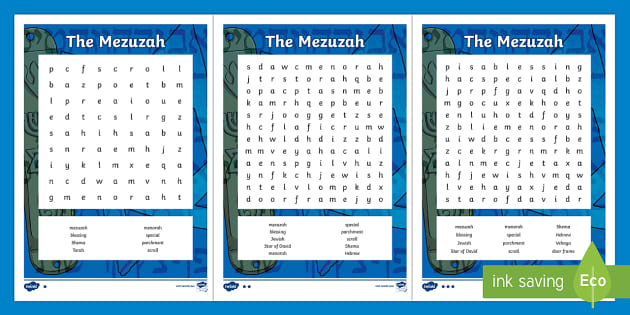 The Mezuzah Word Search