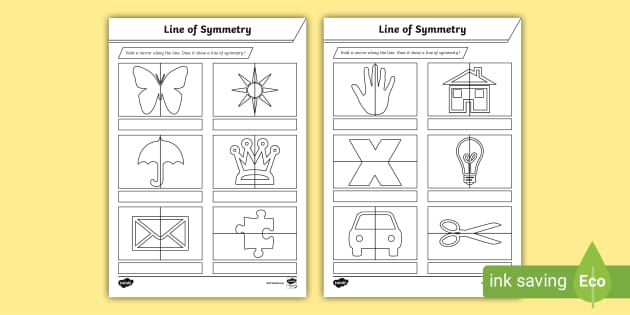 Symmetry Worksheets