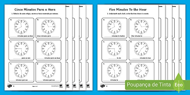 Mais um pouco de trabalho com Medidas de Tempo: Horas  Atividades de  matemática 3ano, Medidas de tempo, Exercícios de matemática