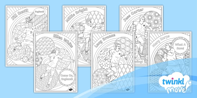 Women's Euro 2022 - Mindfulness Colouring Pages - Move PE