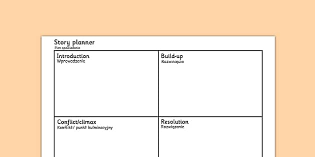 Simple Story Planning Frame Polish Translation Twinkl