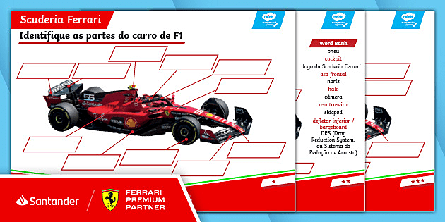 FREE! - Scuderia Ferrari F1: Partes de um Carro de F1 - Jogo Interativo