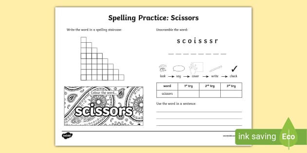 Use scissors in a sentence outlet
