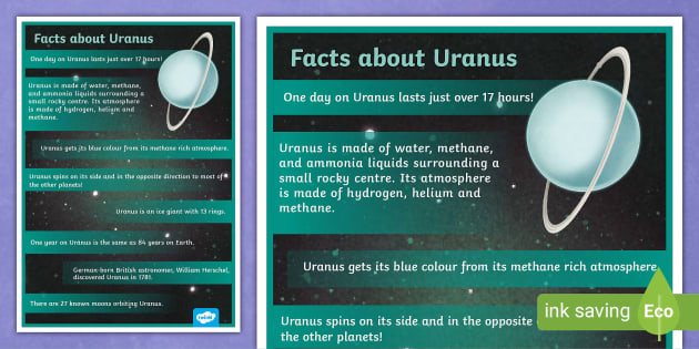 FREE! - Facts about Uranus Poster For Kids (teacher made)
