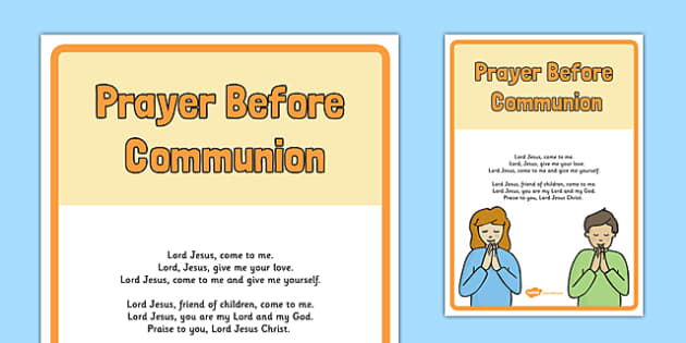 Prayer Before Communion Display Poster - Twinkl