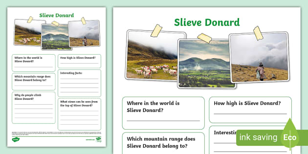 Contour Map Print Slieve Donard