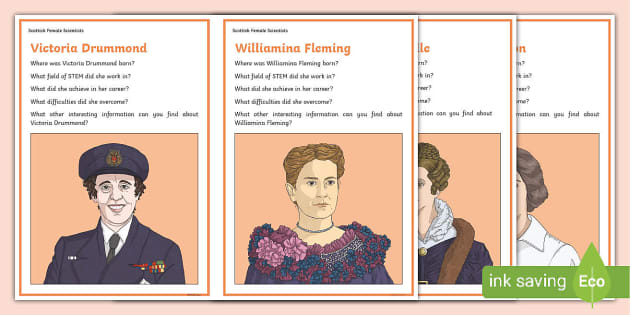 Scottish Female Scientists Fact-Finding Task Cards - Twinkl