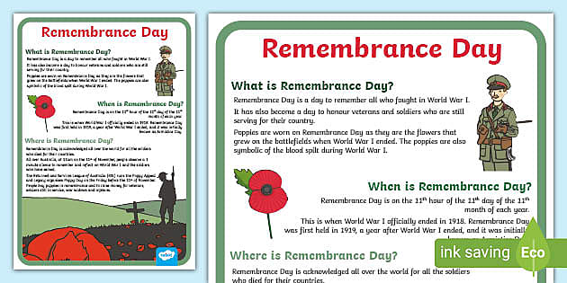 4 Facts About Remembrance Day?