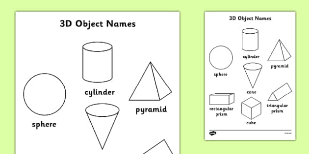 3D Object Words Colouring Sheet Australia (Teacher-Made)