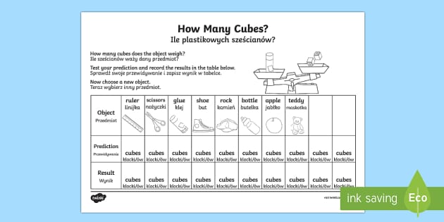 how uk polish many Worksheet Many How English Cubes Weight? Worksheet /