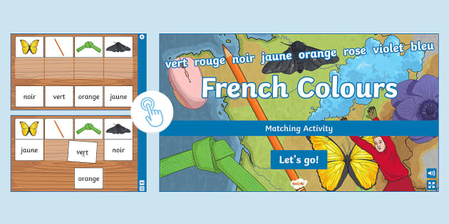 👉 French Colours Interactive Matching Activity - Twinkl