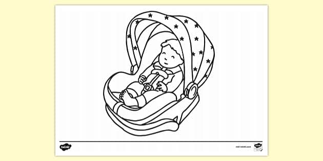  Baby Colouring Page