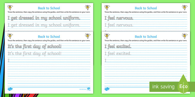 Handwriting | Back to School Worksheets for Year 1