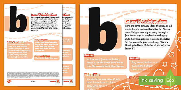 Letter 'b' Activity Ideas (Teacher-Made) - Twinkl