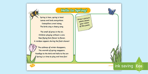 spring poems for kids to write