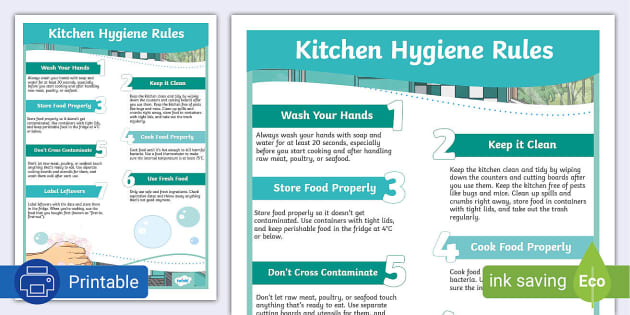 Za Lo 1676291982 Food Hygiene Kitchen Rules Poster Ver 1 