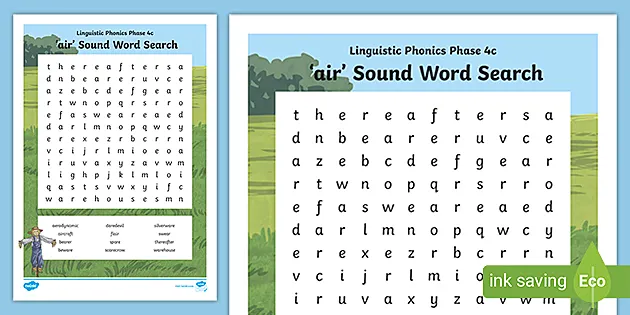 Air Word Search Primary Resources