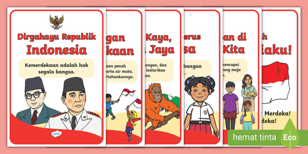 Poster Pajangan Hari Kemerdekaan Republik Indonesia Twinkl