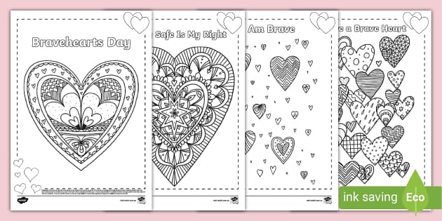 Bravehearts Day Mindfulness Colouring Pack (teacher made)