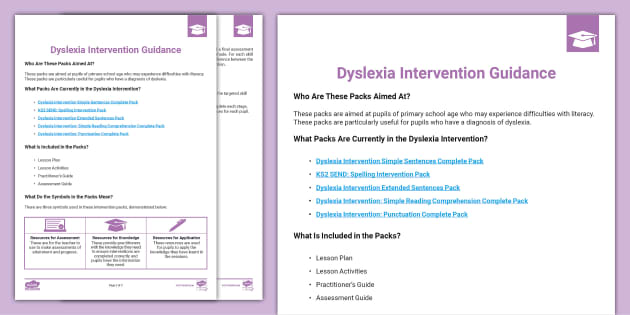 Dyslexia Intervention Programme and Guide | Twinkl - Twinkl