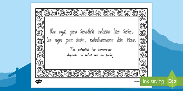 Waitangi Day Proverb Lesson Colouring Page - Twinkl NZ