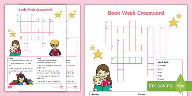 Book Week Crossword - CfE (teacher made) - Twinkl