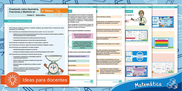 Free Geometría Fracciones Y Medición 3º Unidad 4 Matemática