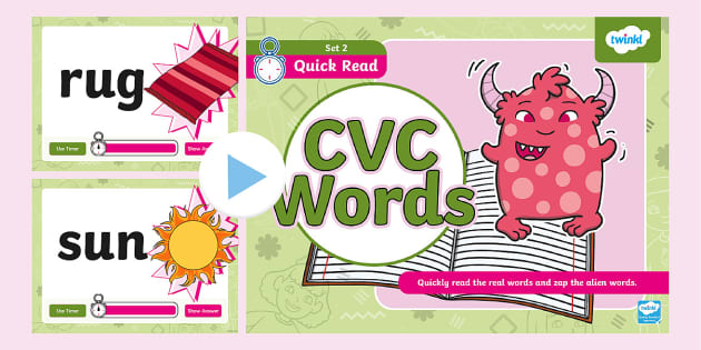 CVC Quick Read Powerpoint Set 2 (teacher made) - Twinkl