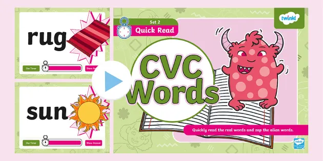 FREE! - Ukrainian Translation - CVC Words Flashcards