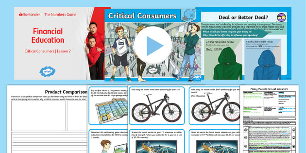 Financial Education Lesson 2: Critical Consumers Lesson Pack – Ages 9-11