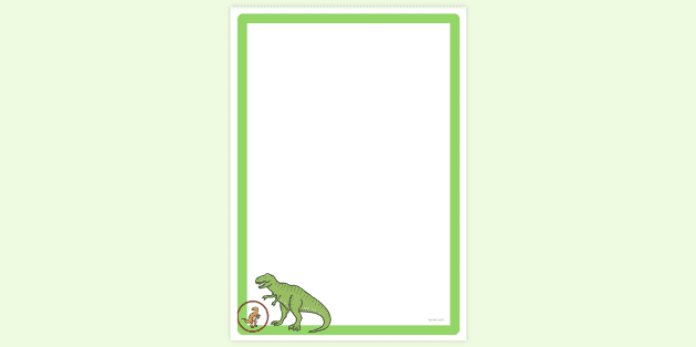 FREE! - Small Dinosaur Page Border | Page Borders | Twinkl