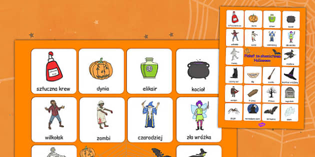 Pósters: Vocabulario de Halloween (teacher made) - Twinkl