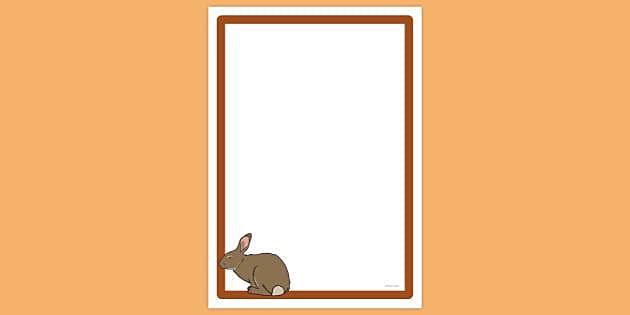 FREE! - Simple Blank Big Rabbit Page Border | Save time planning