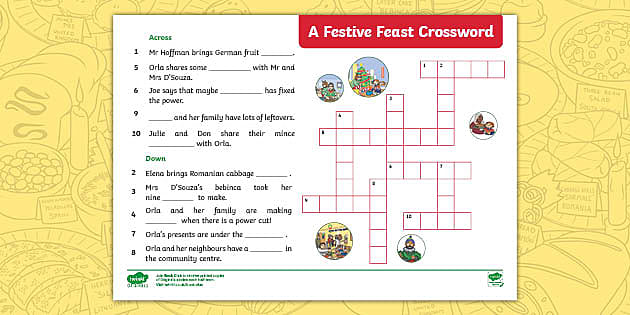 A Festive Feast Crossword (teacher made) - Twinkl