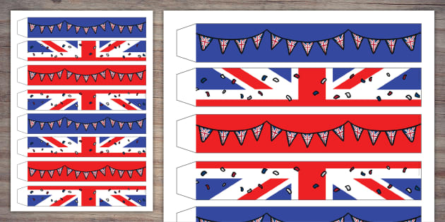 British Street Party Celebration Paper Chains | Twinkl Party