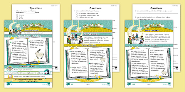 KS1 Eid Al-Adha Differentiated Reading Comprehension
