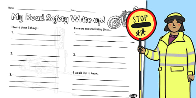 Road Safety Write Up Worksheet