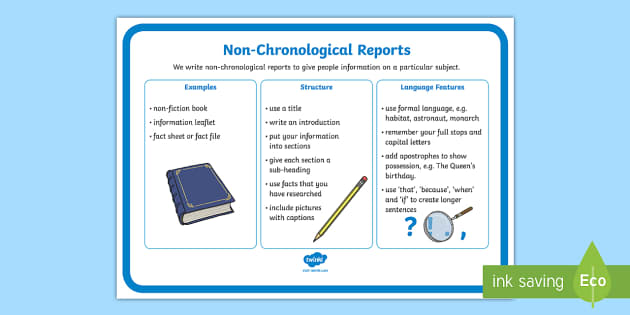 how to teach non chronological report writing ks1