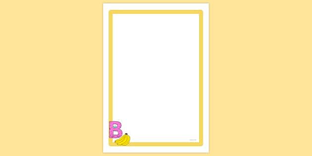 FREE! - B is for Banana Page Border (teacher made) - Twinkl