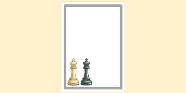 FREE! - King Chess Piece Page Border (Teacher-Made) - Twinkl