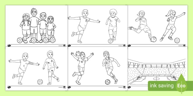 football pictures to colour colouring activity book