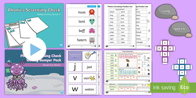 Free! - Phonics Screening Survival: Weekly Bumper Pack 2